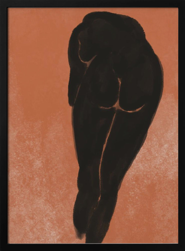 Naakt baden in het zwart | Poster