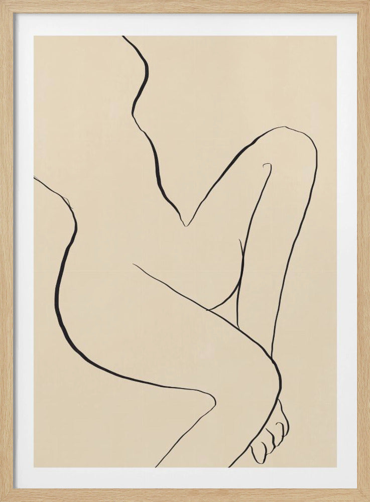 Elegante minimalistische lijntekening | Poster