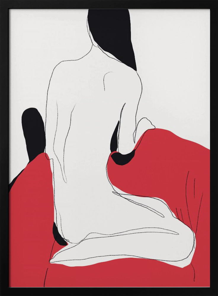 Naaktfiguur in een dynamische pose | Poster