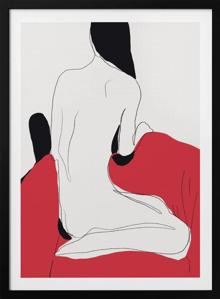 Naaktfiguur in een dynamische pose | Poster