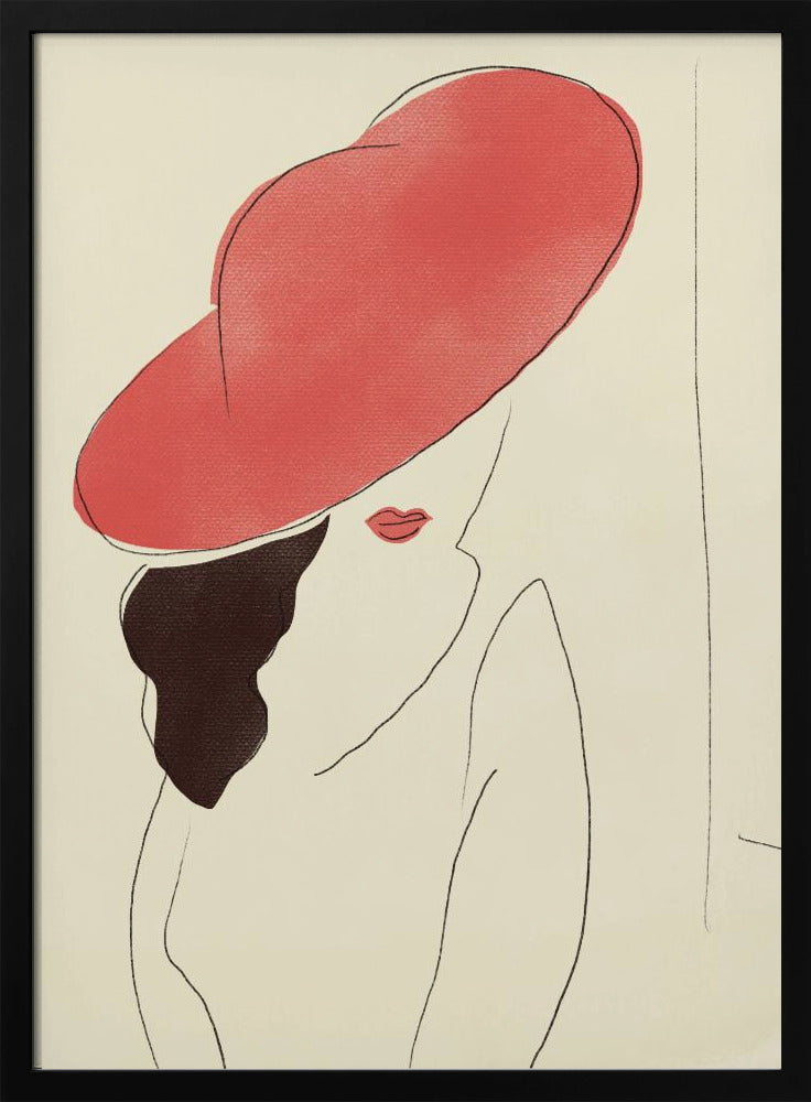 Rode Hoed Elegance | Poster
