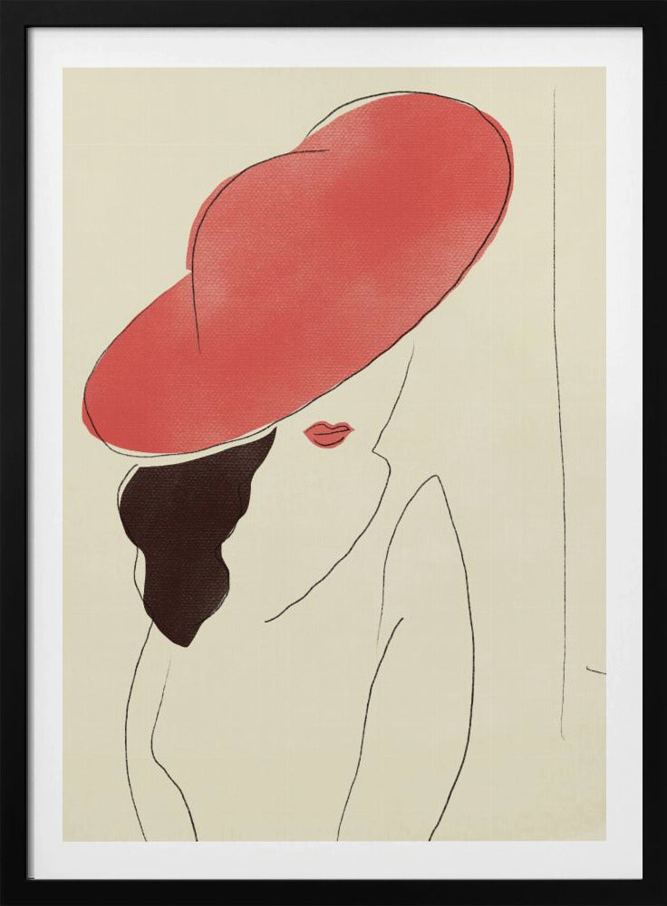 Rode Hoed Elegance | Poster