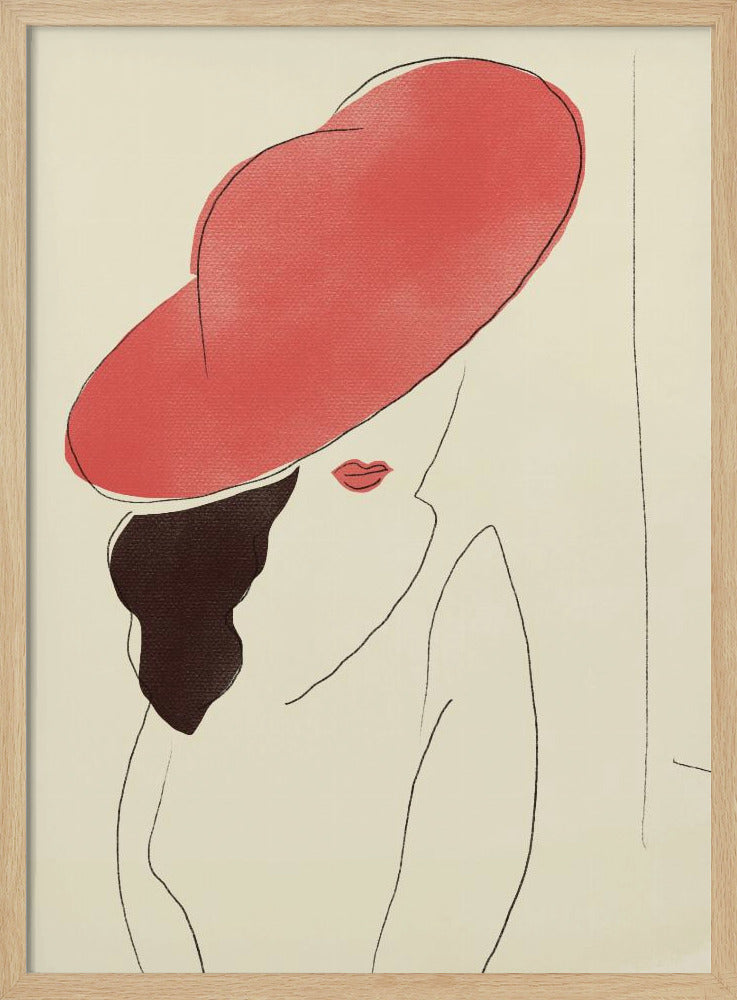 Rode Hoed Elegance | Poster