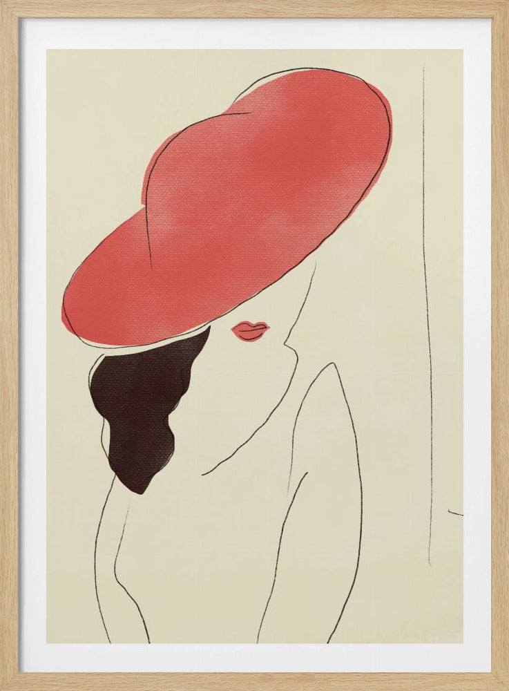Rode Hoed Elegance | Poster