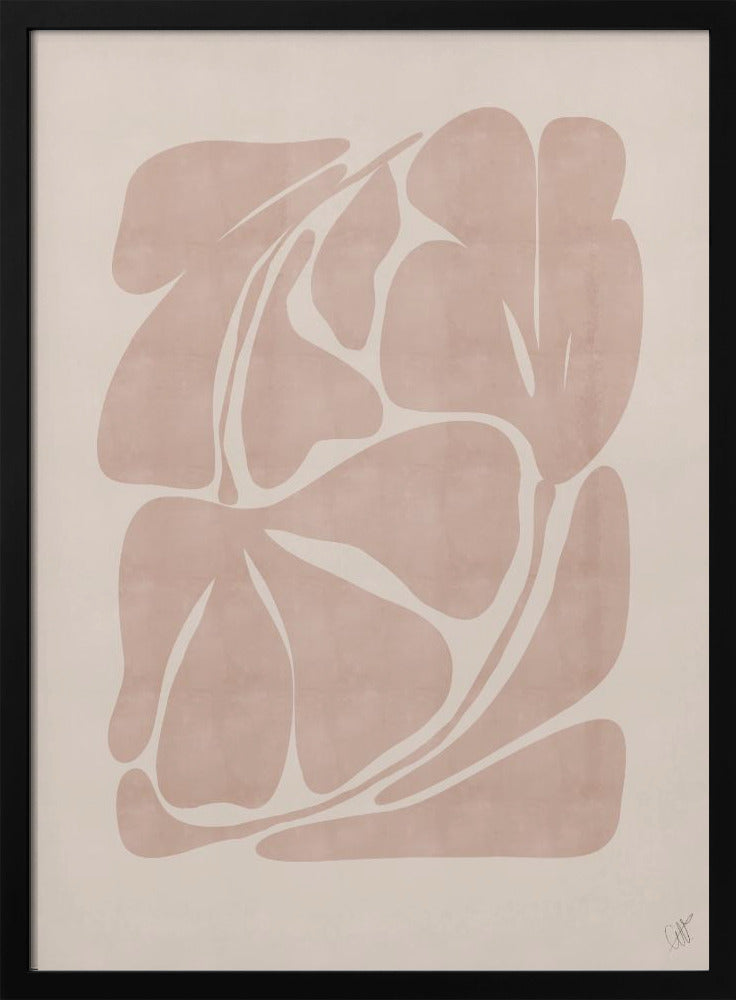 Beige abstracte vormen | Poster
