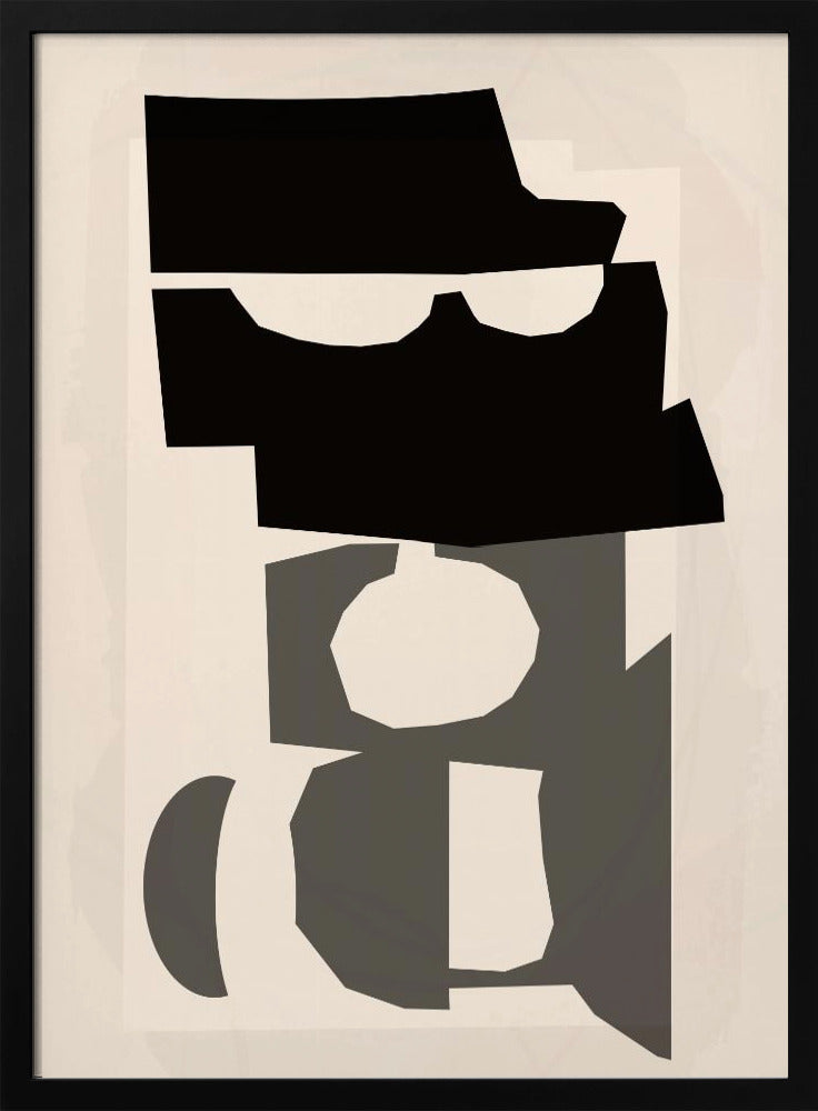 Zwart-witte uitgesneden vormen 2 | Poster