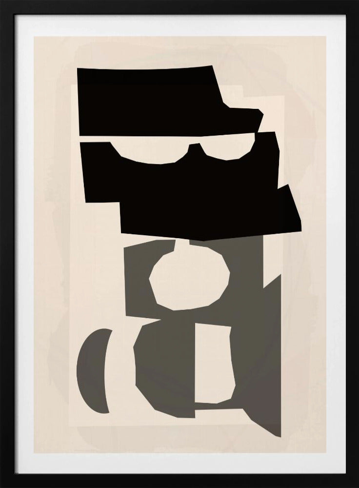 Zwart-witte uitgesneden vormen 2 | Poster