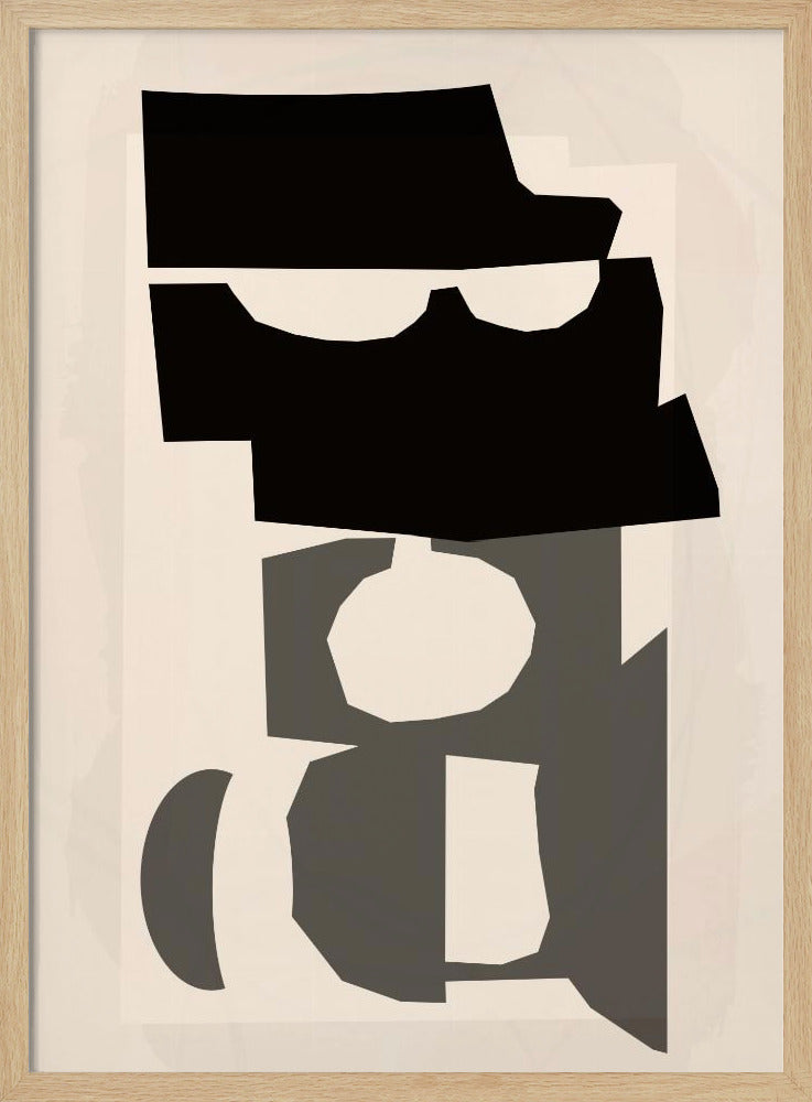 Zwart-witte uitgesneden vormen 2 | Poster