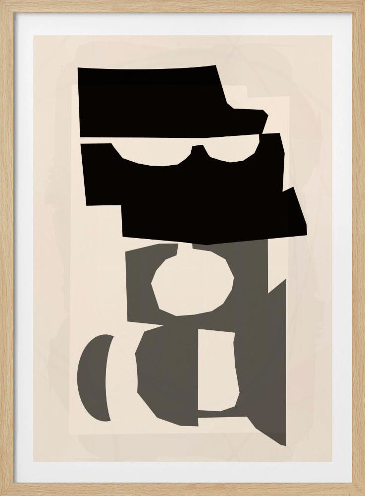 Zwart-witte uitgesneden vormen 2 | Poster