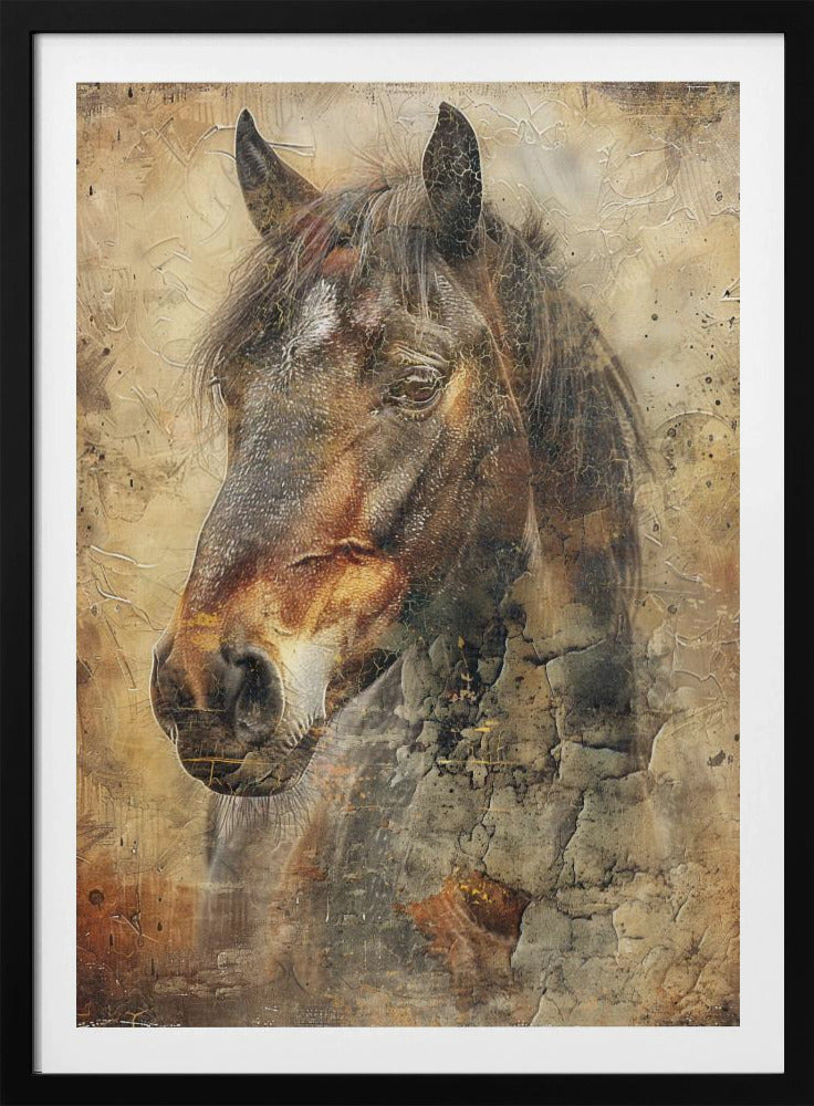 Paardenillustratie 09 | Poster