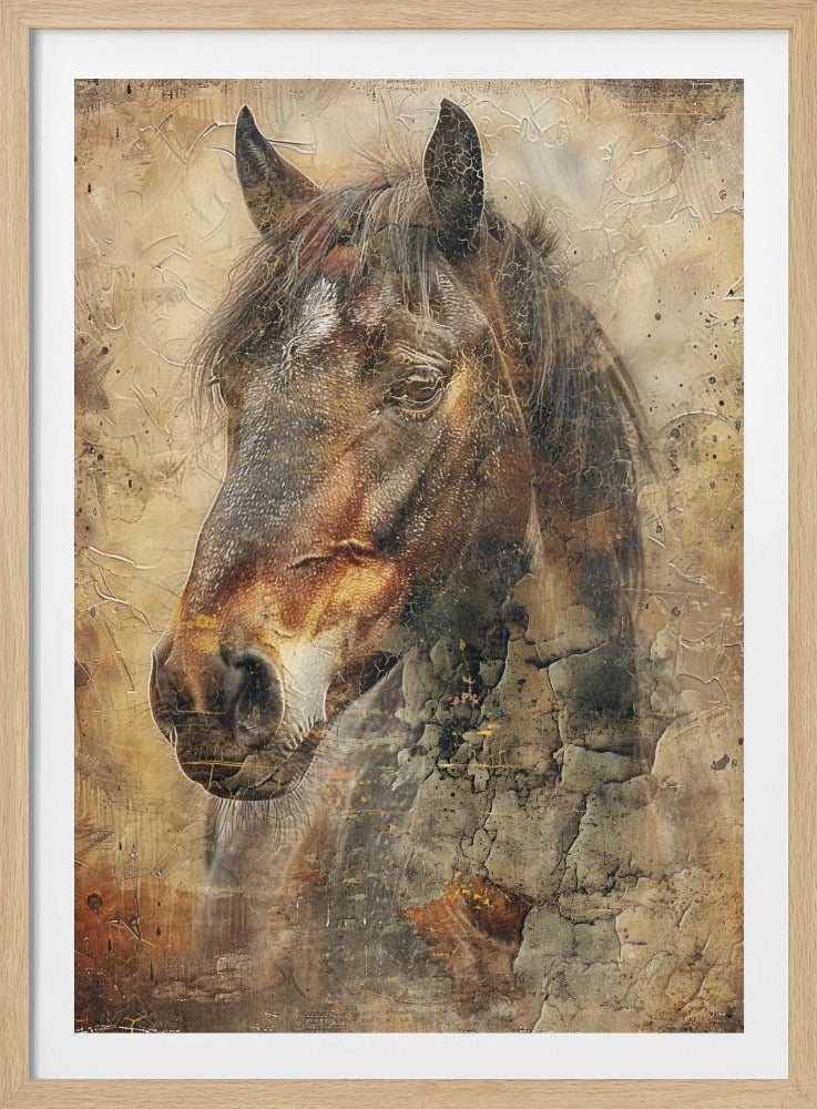 Paardenillustratie 09 | Poster