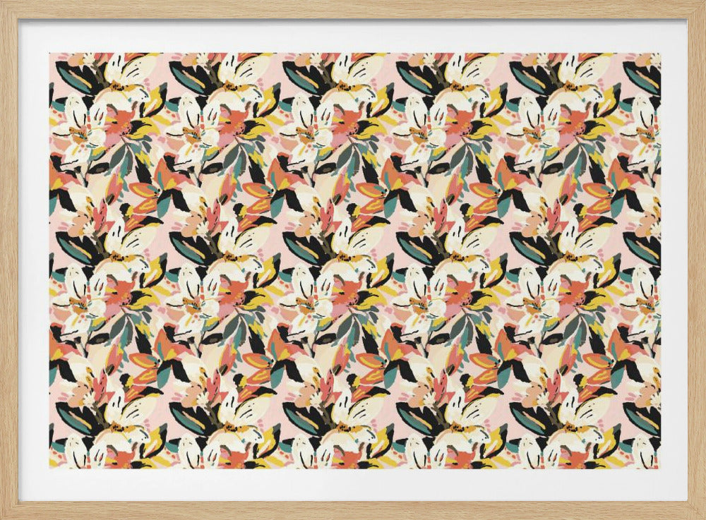 Bloemenfusie Geluk | Poster