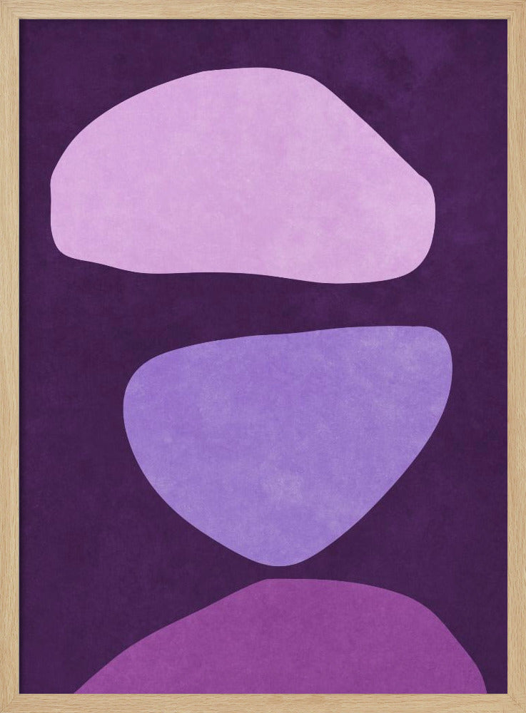 Abstracte vormen Violet | Poster