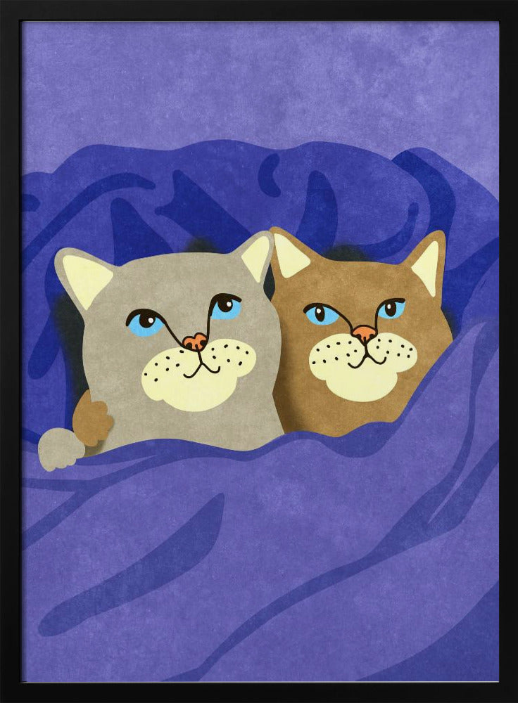 Katten in bed | Poster