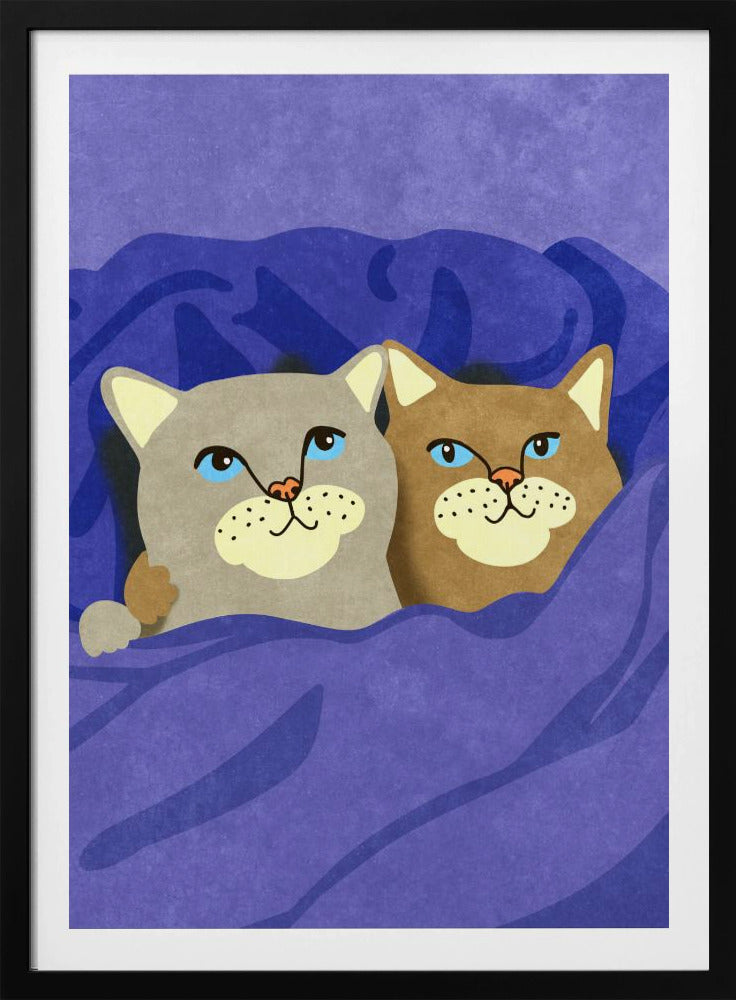 Katten in bed | Poster