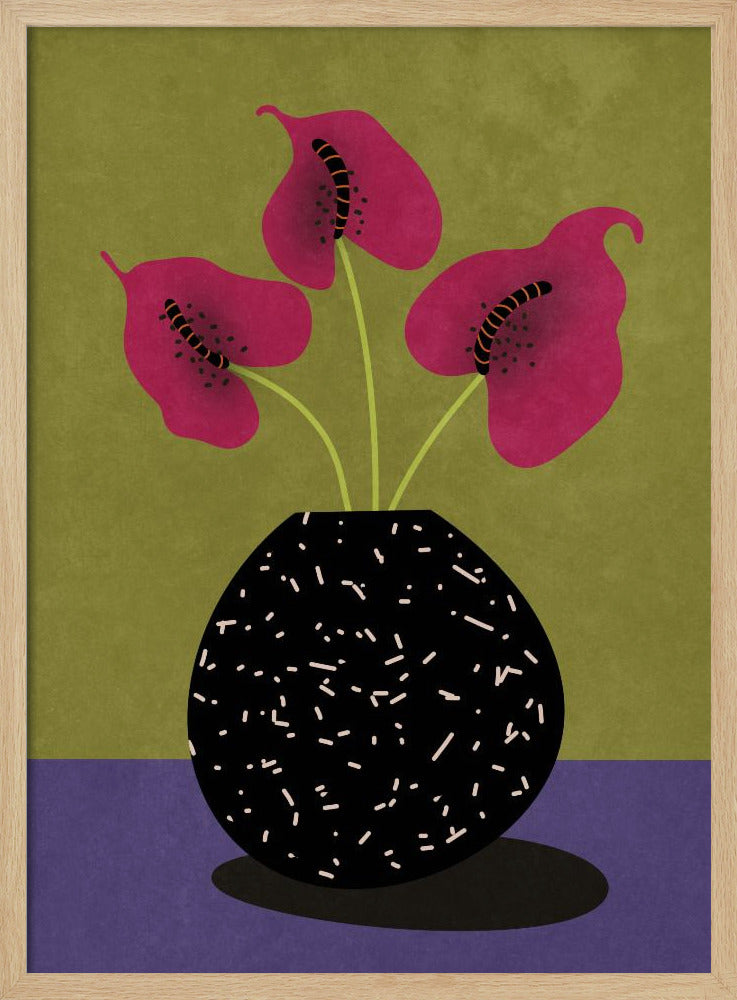 Mooie bloemen in vaas | Poster