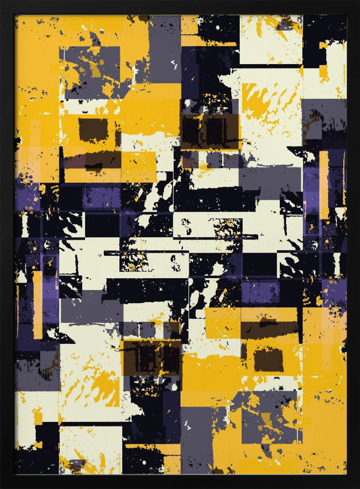 Geometrische vormen en felle kleuren | Poster