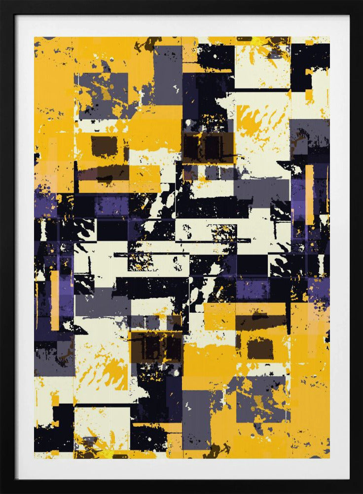 Geometrische vormen en felle kleuren | Poster