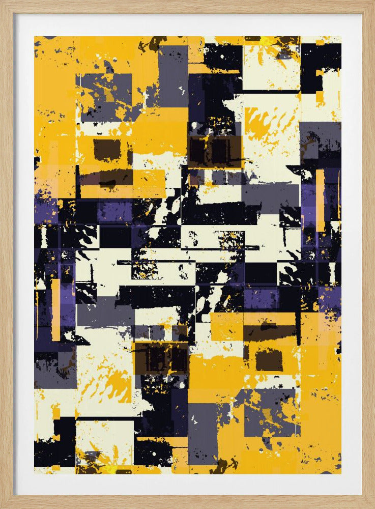 Geometrische vormen en felle kleuren | Poster