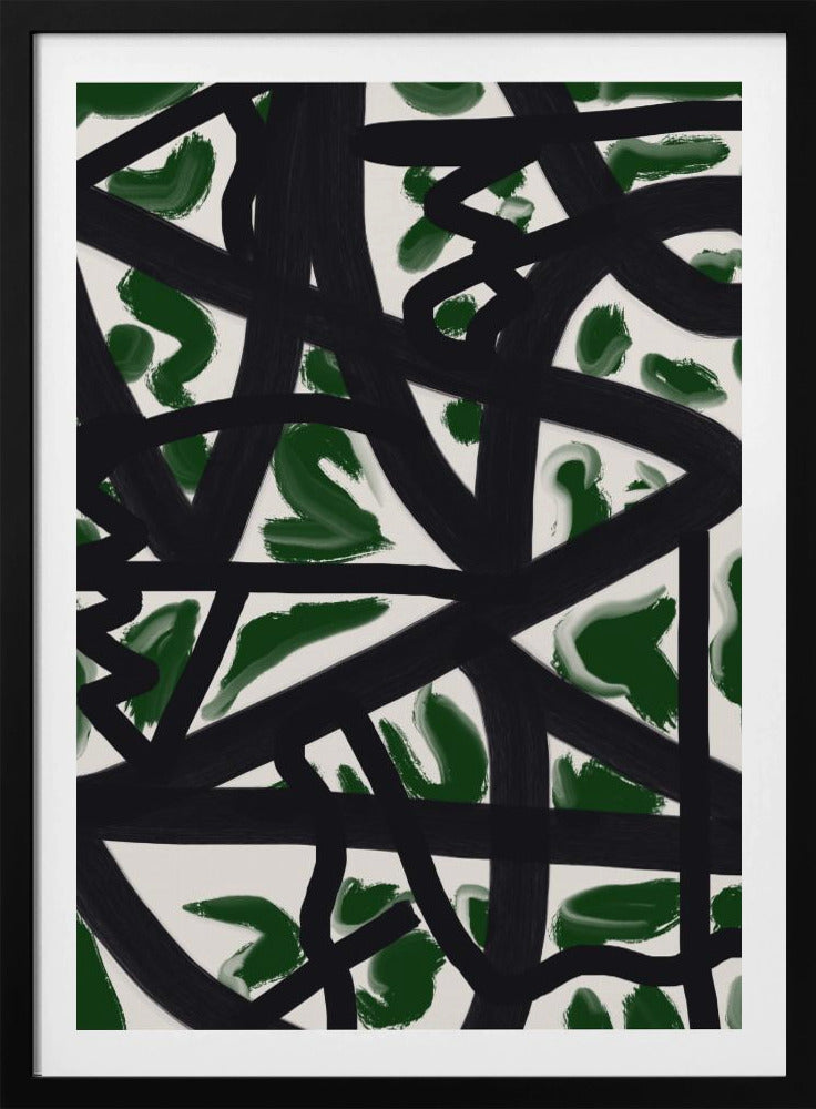 Zwarte lijnen op een witte achtergrond | Poster
