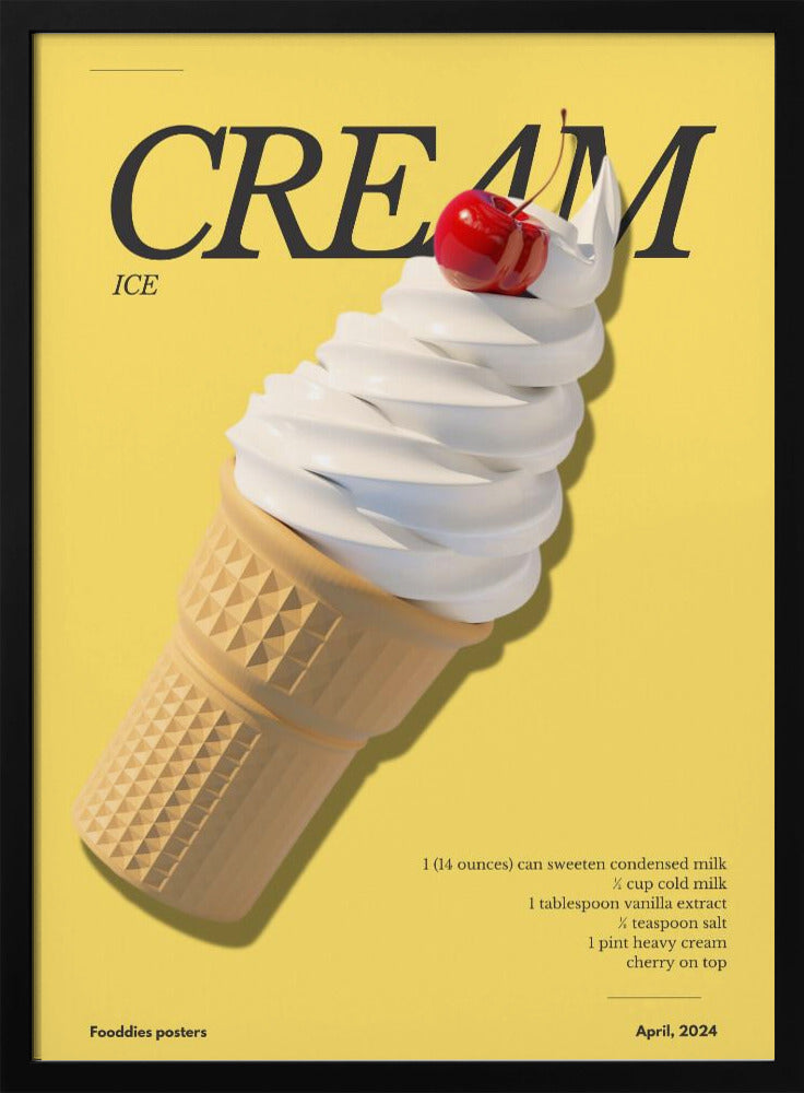 Kers op de taart ijs | Poster