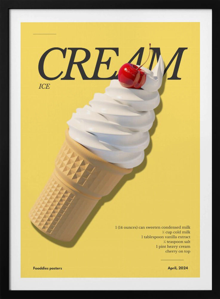 Kers op de taart ijs | Poster