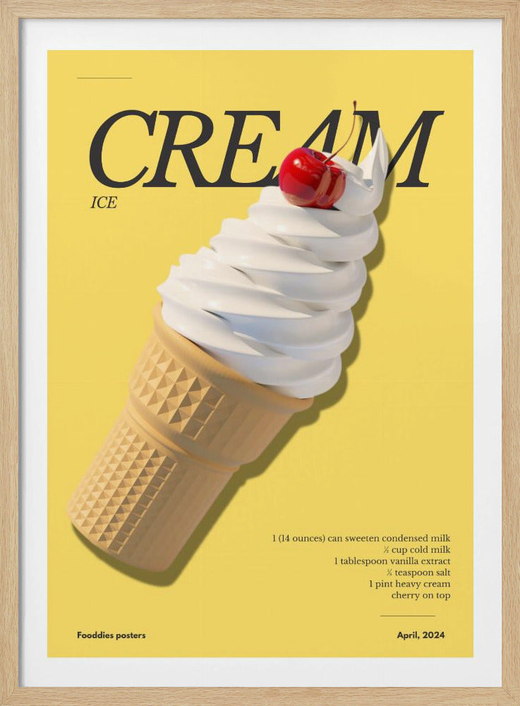 Kers op de taart ijs | Poster