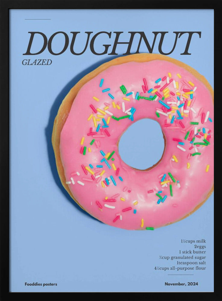 Roze Glazuur Donut | Poster