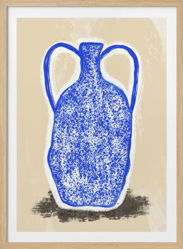 Grote blauwe vaas | Poster