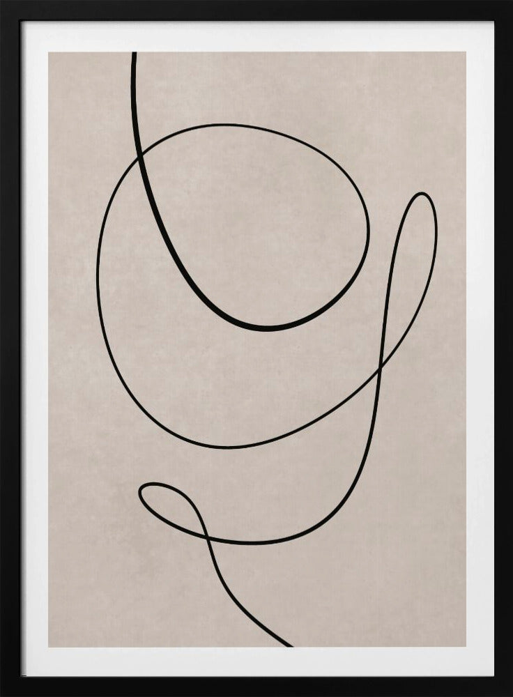 Minimale lijnkunst abstracte tekening 01 | Poster