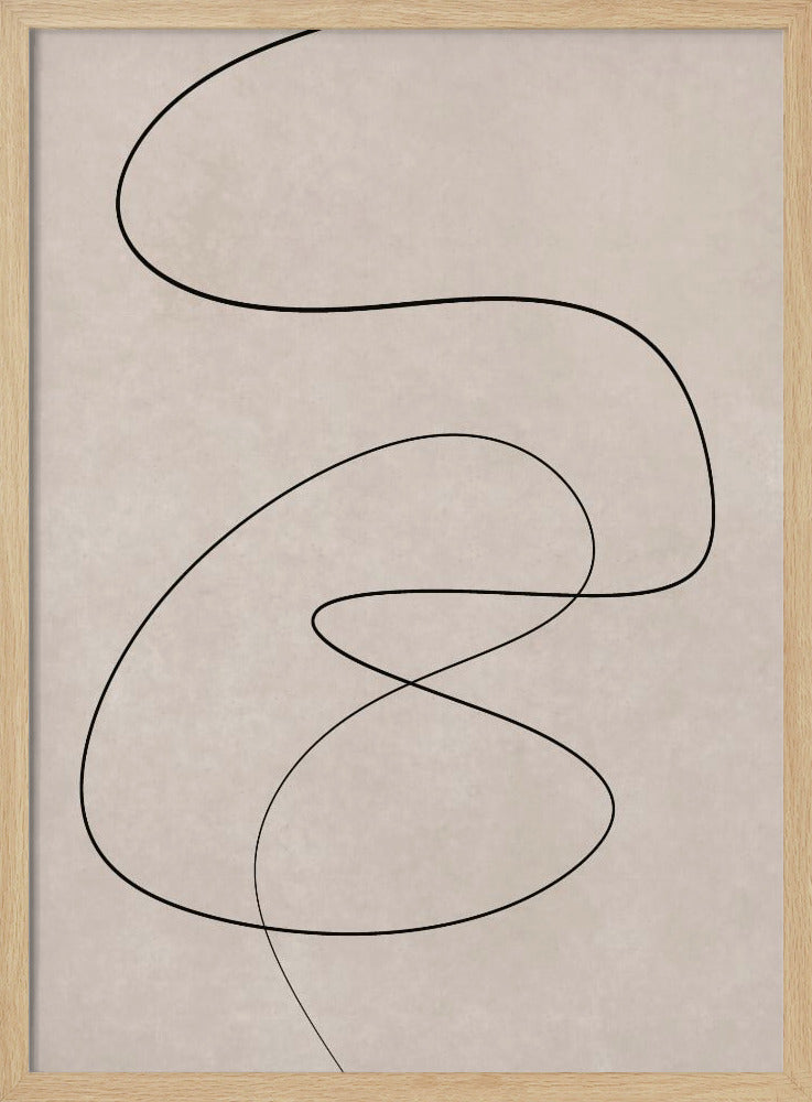 Minimale lijnkunst abstracte tekening 02 | Poster