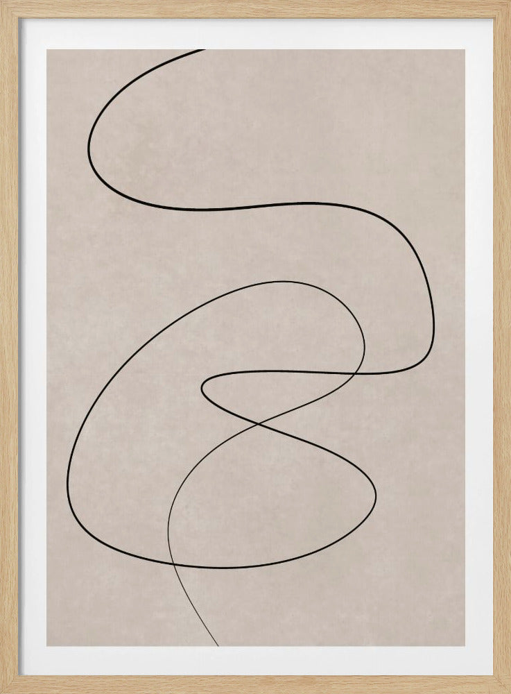 Minimale lijnkunst abstracte tekening 02 | Poster