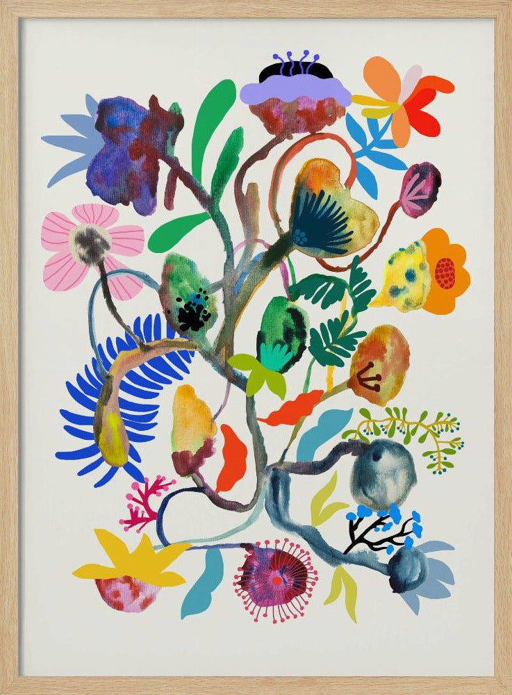 9933x14043 DIN 115 Abstract Bloemen | Poster