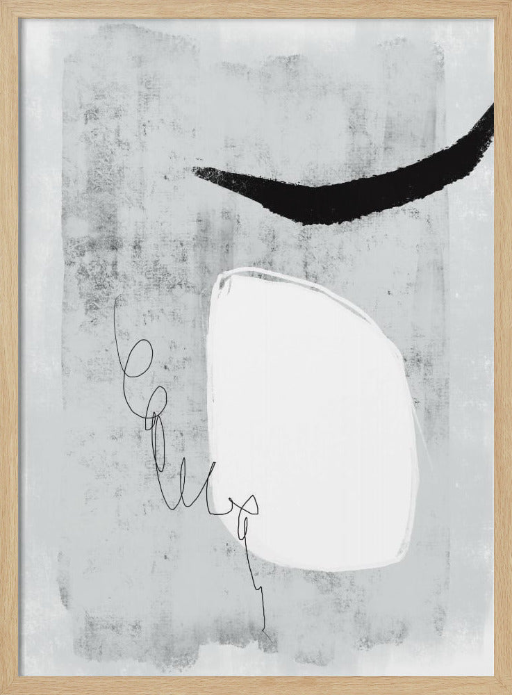 Minimalistisch ontwerp met grijstinten | Poster