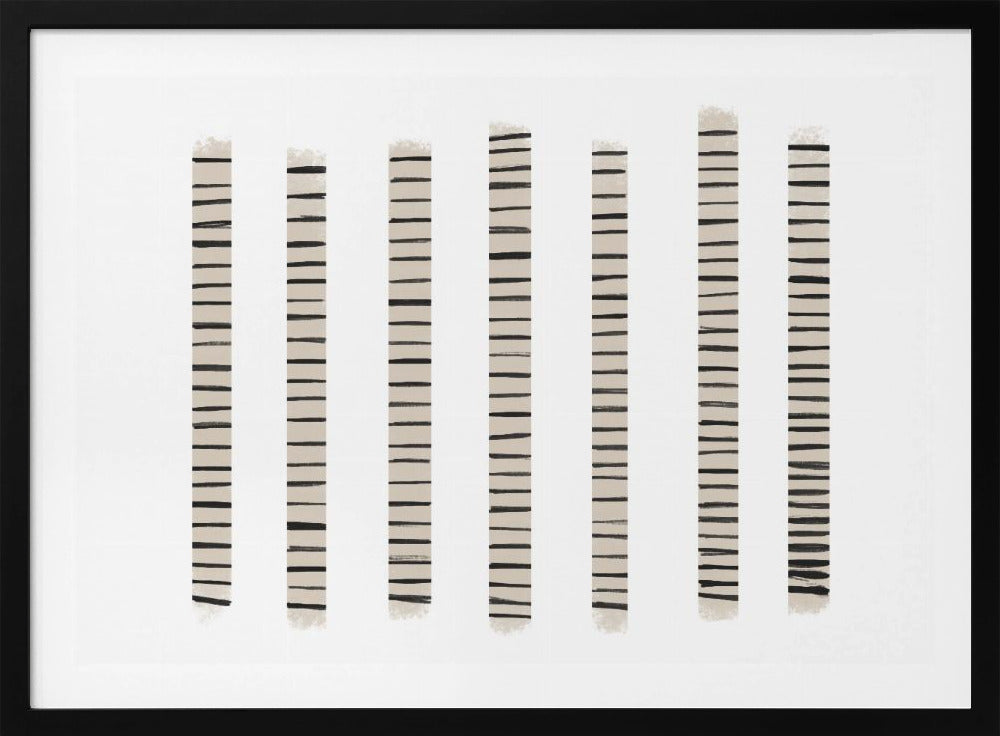 Monochrome strepen | Poster