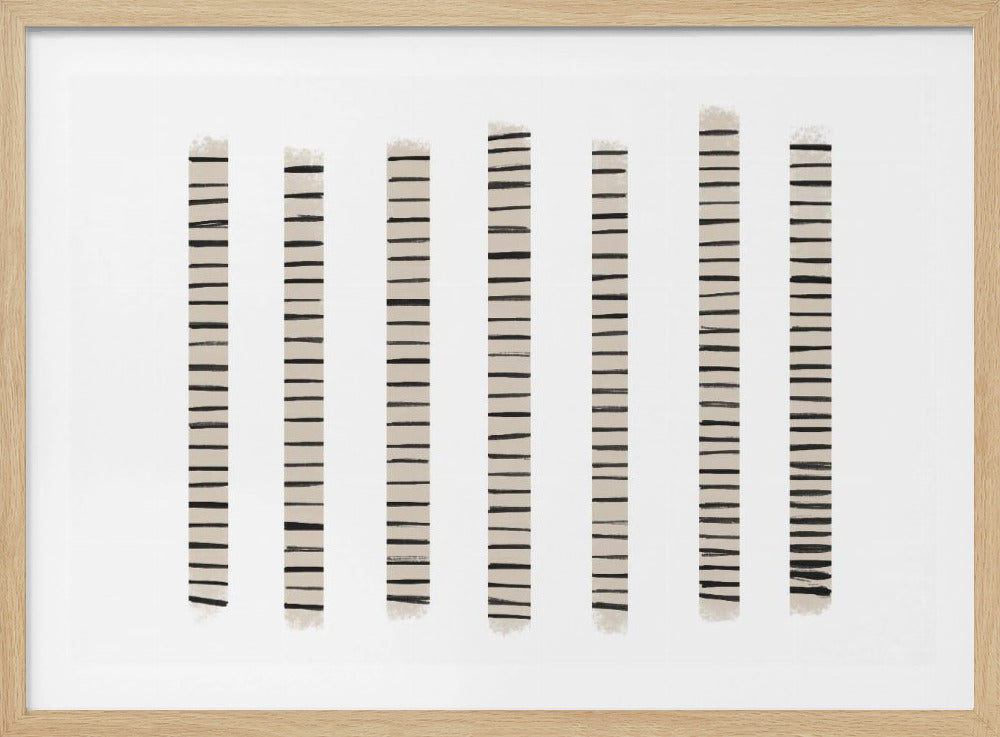 Monochrome strepen | Poster