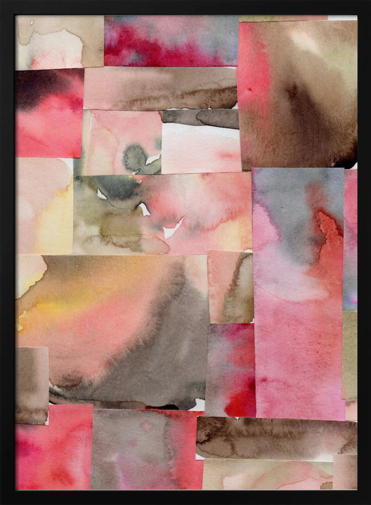 Aquarel abstracte compositie 6 | Poster