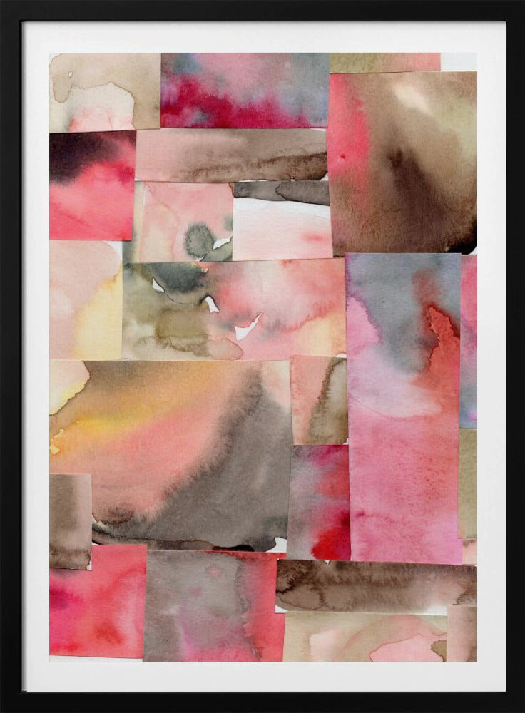 Aquarel abstracte compositie 6 | Poster