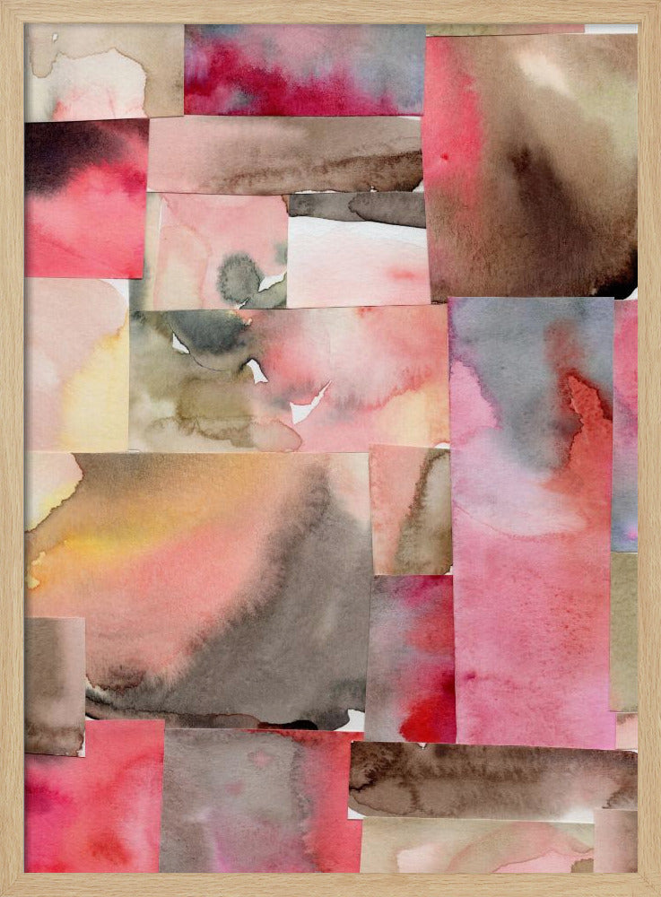Aquarel abstracte compositie 6 | Poster