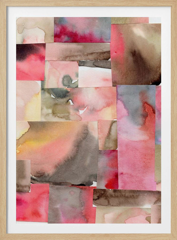 Aquarel abstracte compositie 6 | Poster