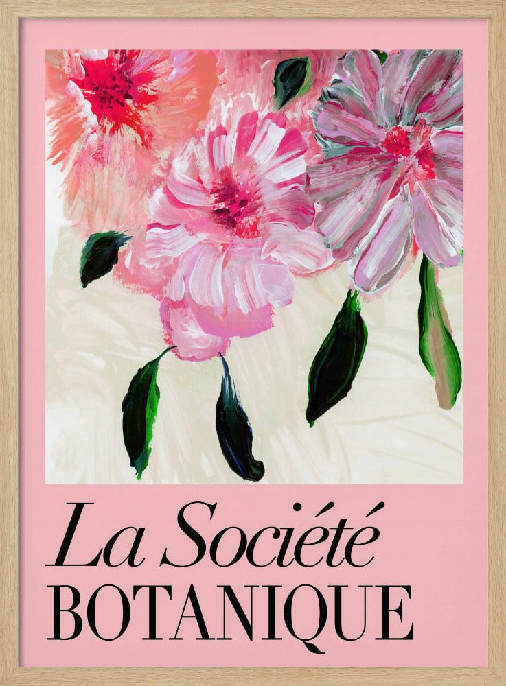 La Société Botanique Roze bloemen | Poster
