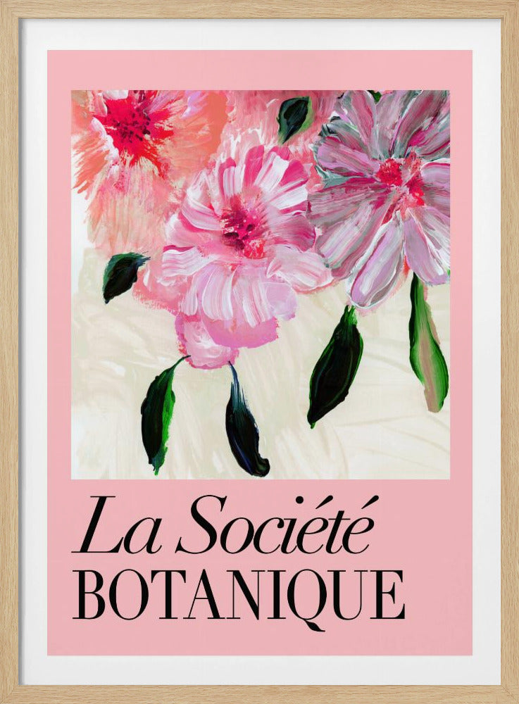 La Société Botanique Roze bloemen | Poster