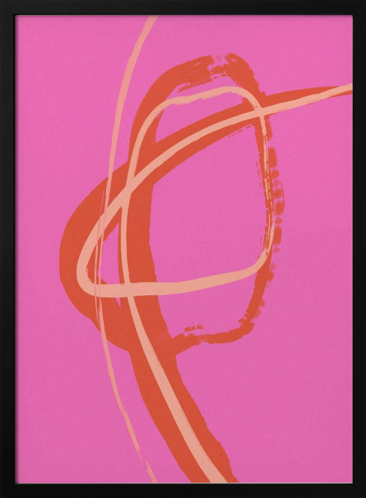 Levendige roze werveling | Poster