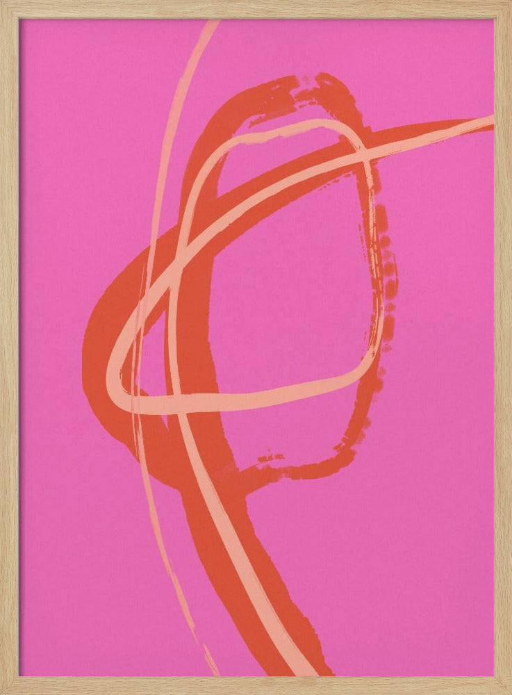 Levendige roze werveling | Poster