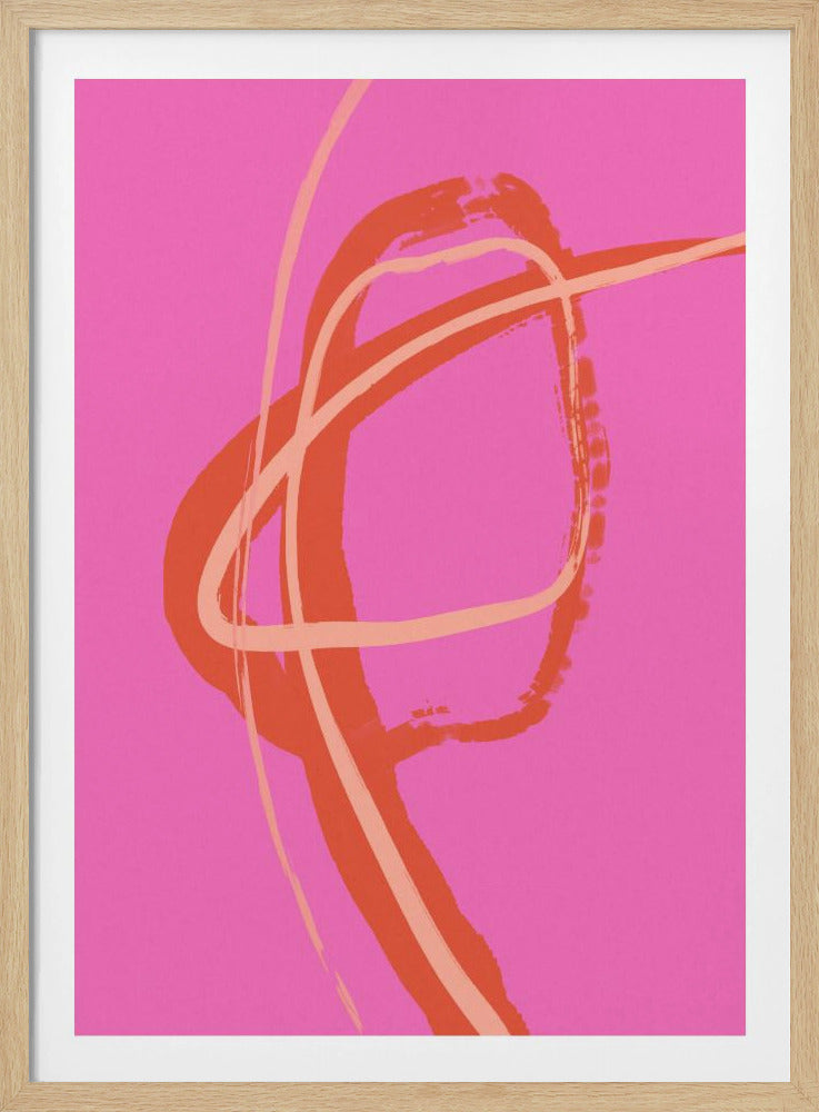 Levendige roze werveling | Poster