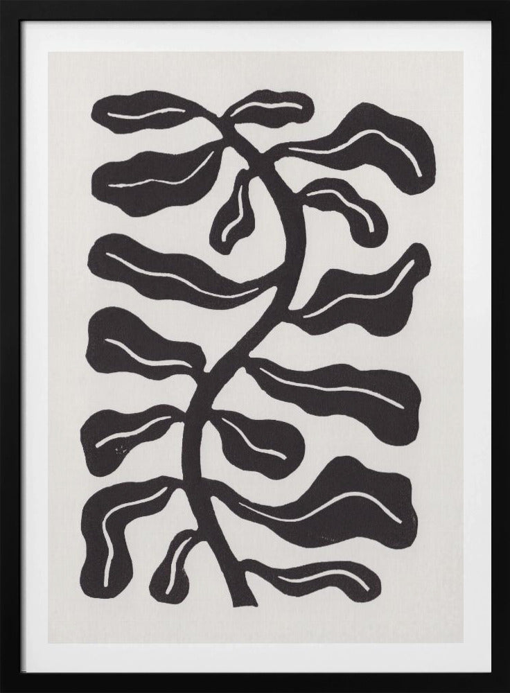 Wind Kissed Plant / Krijtbord Zwart | Poster