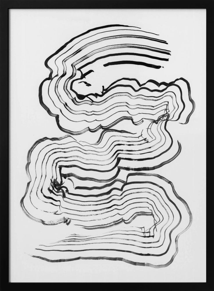 Schilderachtige abstracte lijnen 01 | Poster