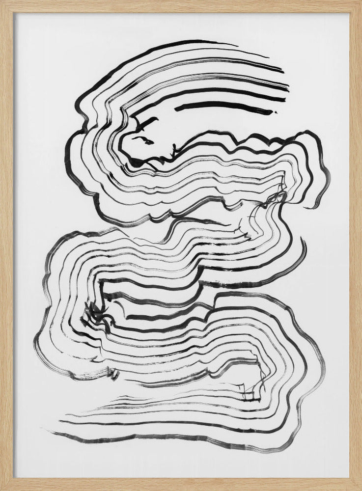 Schilderachtige abstracte lijnen 01 | Poster