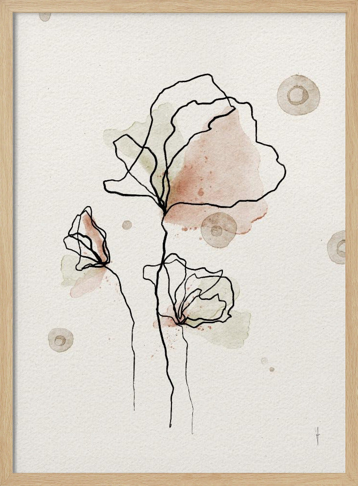 Grillige bloemen | Poster