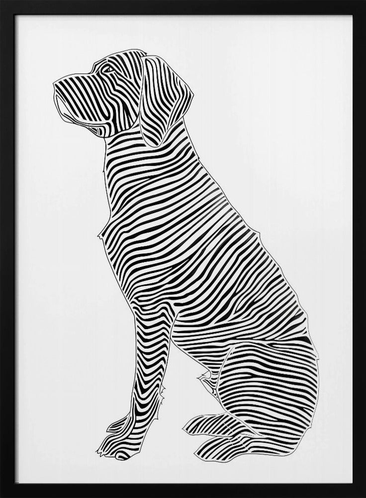 Lijnenkunst Hond | Poster